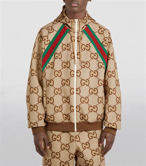 gucci hooded colorblock jacket|Gucci gg print jacket men's.